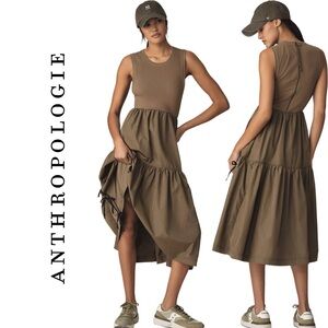 Anthropologie Bowline Tiered Midi Dress by Daily Practice